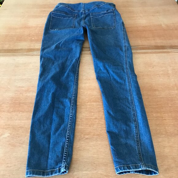 Free People Skinny Jeans Women 26 Blue Mid Rise Medium Wash Stretch Preppy 17251 - Picture 2 of 13
